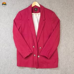 Jules & Leopold Blazer Jacket Pink Notch Lapel Buttons Preppy Women's Size XL